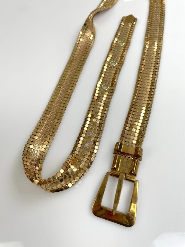 RAD! *AS-IS* 1970S BRASS SKINNY SLINKY CHAINMAIL MESH BELT
