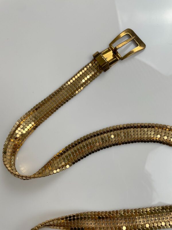 RAD! *AS-IS* 1970S BRASS SKINNY SLINKY CHAINMAIL MESH BELT