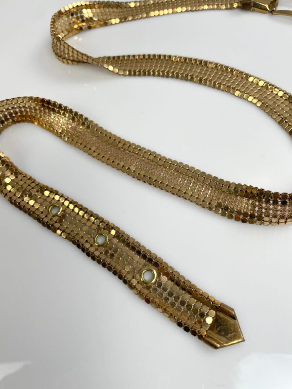 RAD! *AS-IS* 1970S BRASS SKINNY SLINKY CHAINMAIL MESH BELT