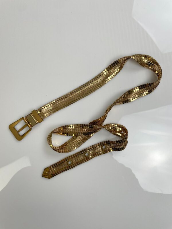 RAD! *AS-IS* 1970S BRASS SKINNY SLINKY CHAINMAIL MESH BELT