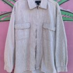 RAD! 1990S MADE IN HONG KONG  HEAVY CORDUROY ZIP UP DOUBLE FLAP POCKET JACKET