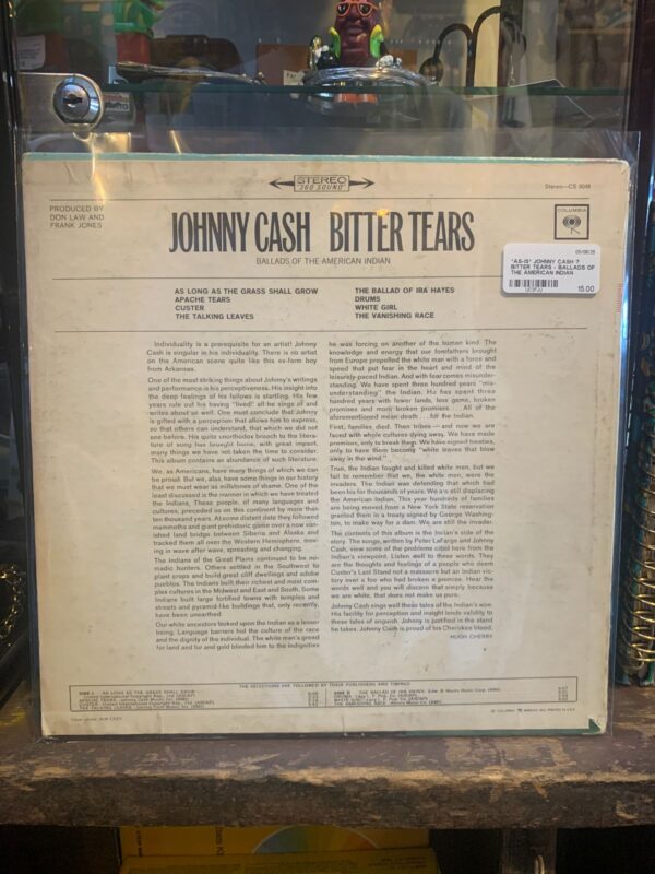 *AS-IS* JOHNNY CASH – BITTER TEARS - BALLADS OF THE AMERICAN INDIAN