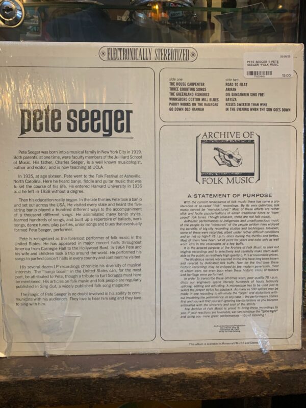 PETE SEEGER – PETE SEEGER *FOLK MUSIC
