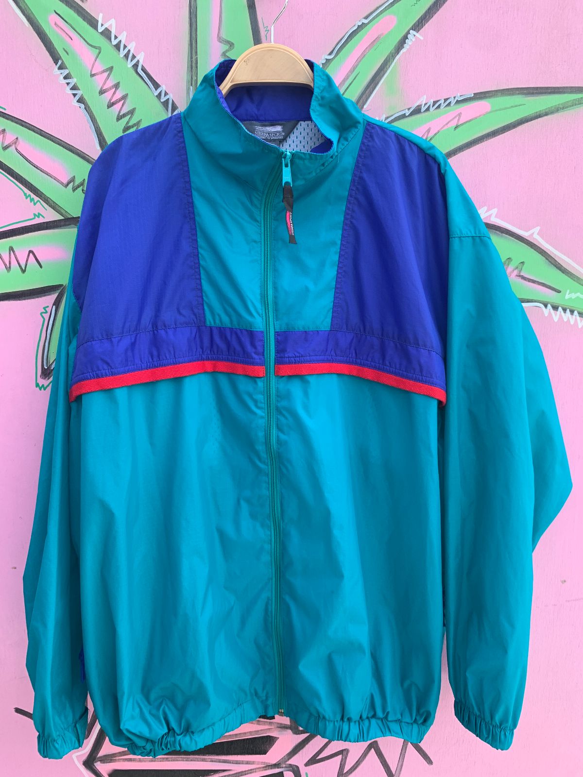 1990s Colorblock Nylon Windbreaker Jacket | Boardwalk Vintage