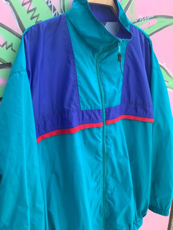 1990S COLORBLOCK NYLON WINDBREAKER JACKET