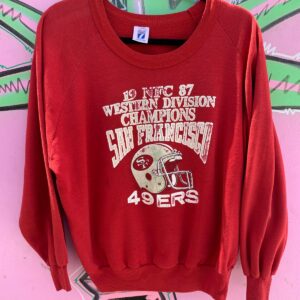 Photo detail:*AS-IS* 1987 SAN FRANCISCO 49ERS PUFF GRAPHIC PULLOVER SWEATSHIRT