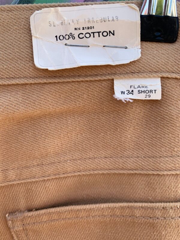 DEADSTOCK 1970S SOFT COTTON FLARE BELL BOTTOM PANTS
