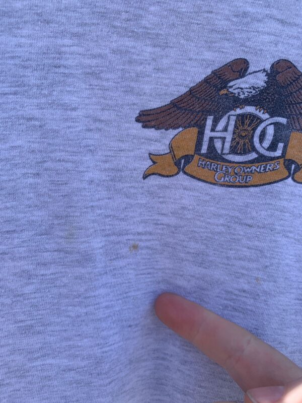 FADED HARLEY DAVIDSON OWNERS GROUP ERIE PA CHAPTER EAGLE EMBLEM T SHIRT