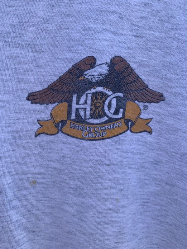 FADED HARLEY DAVIDSON OWNERS GROUP ERIE PA CHAPTER EAGLE EMBLEM T SHIRT