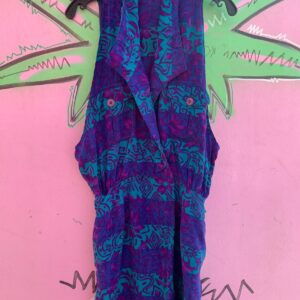 Photo detail:1990S 100% SILK TROPICAL PRINT COLLARED MINI DRESS