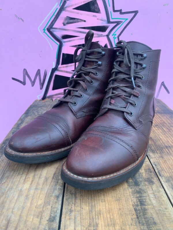 AS-IS LEATHER CAP TOE DRESS BOOTS CAPTAIN