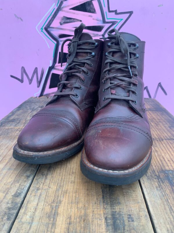 AS-IS LEATHER CAP TOE DRESS BOOTS CAPTAIN