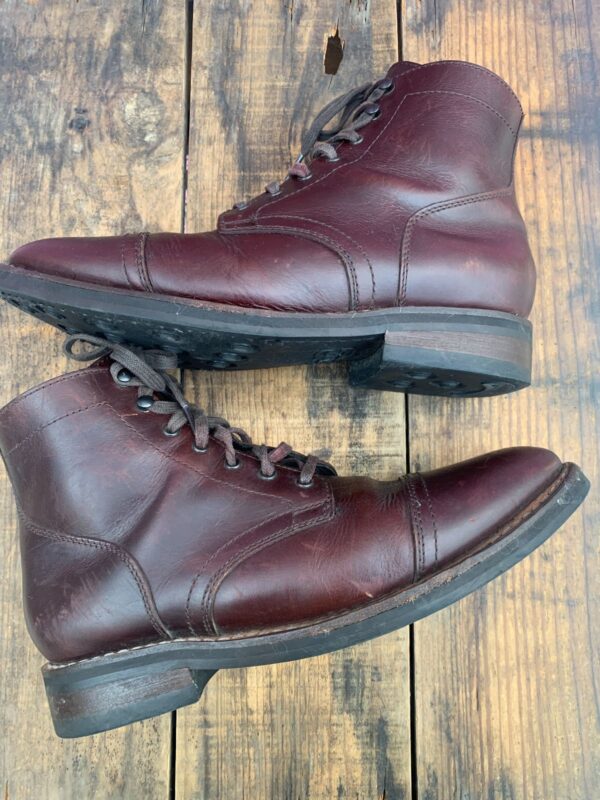 AS-IS LEATHER CAP TOE DRESS BOOTS CAPTAIN