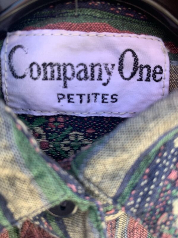 1980S-90S PASTEL WOVEN DESIGN LONG SLEEVE BUTTON DOWN SHIRT