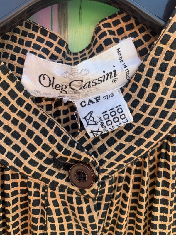 1980S 100% SILK SHORT SLEEVE GRID & FLORAL PRINT BABYDOLL DRESS BUTTON FRONT