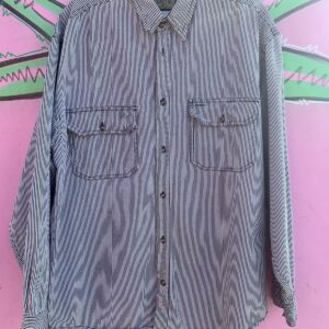 Photo detail:1990S SEERSUCKER LONG SLEEVE BUTTON DOWN SHIRT