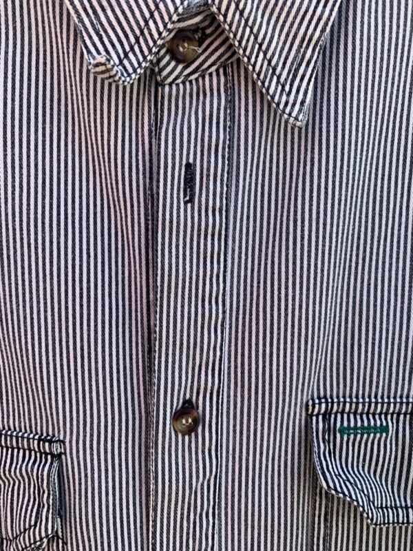 1990S SEERSUCKER LONG SLEEVE BUTTON DOWN SHIRT