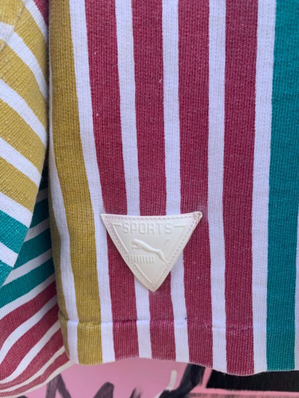AS-IS 1990S STRIPED COLORBLOCK HOODED PULLOVER SWEATSHIRT