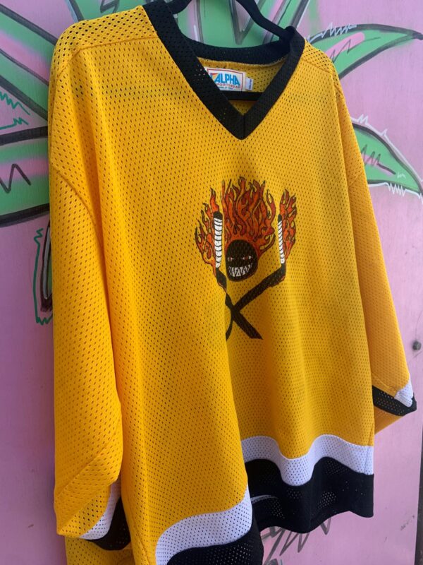 *AS-IS* FLAME GUY PRINT HOCKEY JERSEY