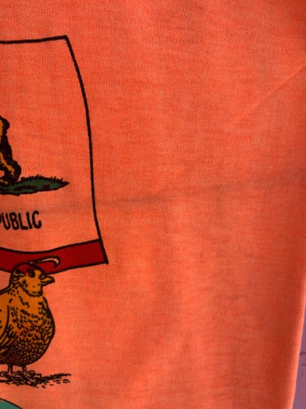 1980S DEADSTOCK CALIFORNIA MAP GRAPHIC NEON TANK TOP - MADE IN USA