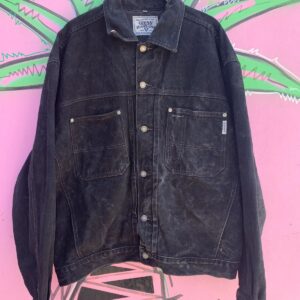 Photo detail:RAD! 1990S MADE IN USA MARBLE WASH STRAIGHT CUT WORKWEAR STYLE DENIM JACKET