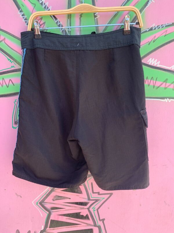 1990S STRIPED SIDE SINGLE POCKET SWIM SHORTS