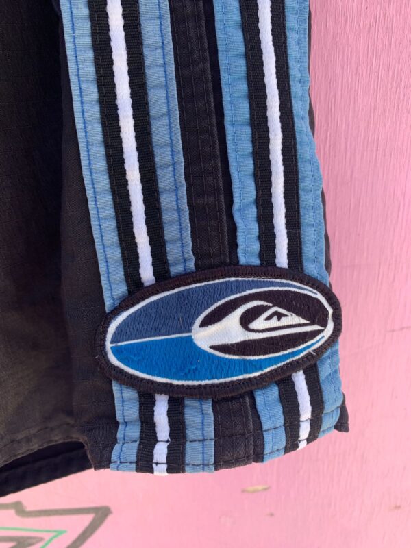 1990S STRIPED SIDE SINGLE POCKET SWIM SHORTS