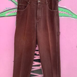 Photo detail:1990S OVERDYED BAGGY DENIM CARPENTER JEANS CONTRAST STITCHING