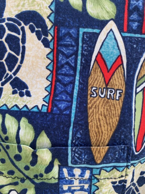 HAWAIIAN SURF PRINT BOXY SHORT SLEEVE TOP CROPPED FIT