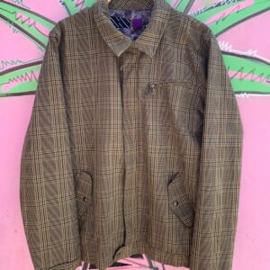 Photo detail:CLASSIC PLAID ZIP UP JACKET PRINTED SATIN LINING