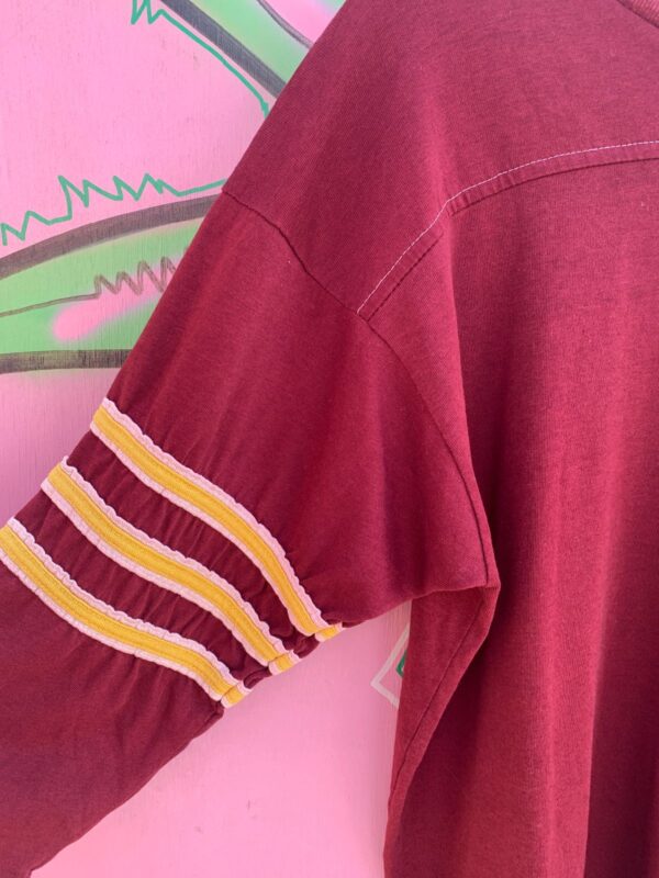 RAD! LATE 1960S EARLY 70S RUGBY SHIRT 3/4 DOUBLE KNIT STRIPED SLEEVES