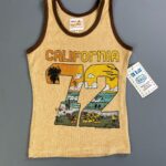 TERRY CLOTH CALIFORNIA 72 GRAPHIC RINGER TANK | EARLY Y2K DEADSTOCK NWT