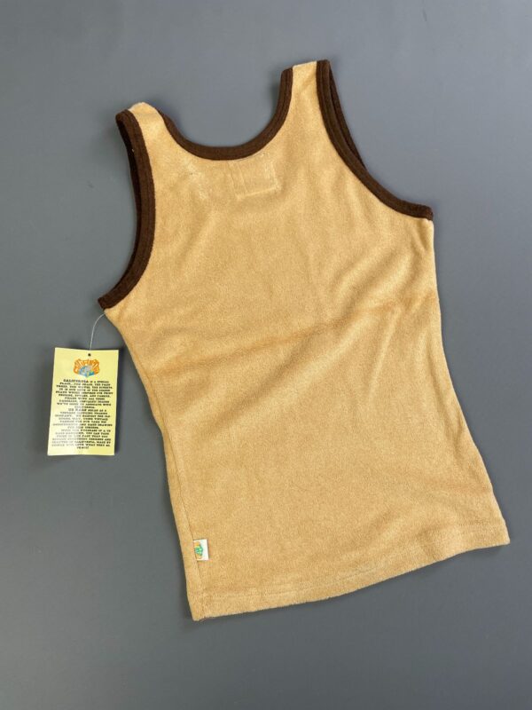 TERRY CLOTH CALIFORNIA 72 GRAPHIC RINGER TANK | EARLY Y2K DEADSTOCK NWT