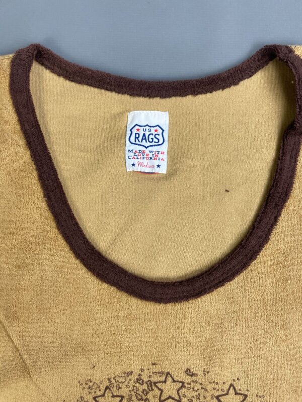 EARLY Y2K DEADSTOCK! SURFER STARS TERRY CLOTH RINGER TANK TOP