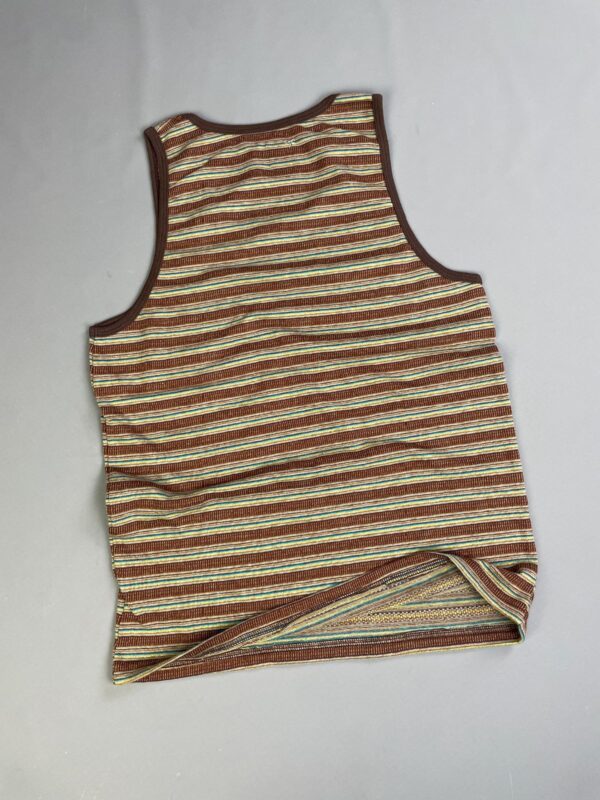EARLY Y2K DEADSTOCK! KNIT JACQUARD RINGER TANK TOP