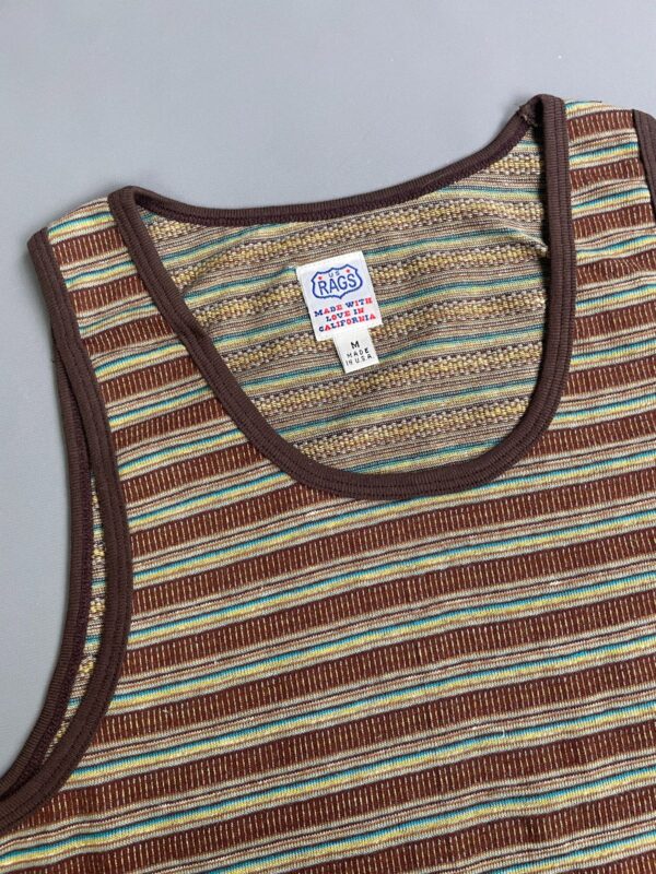 EARLY Y2K DEADSTOCK! KNIT JACQUARD RINGER TANK TOP