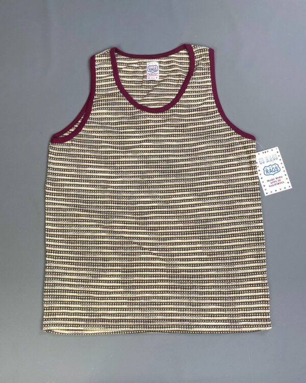 EARLY Y2K DEADSTOCK! KNIT JACQUARD RINGER TANK TOP