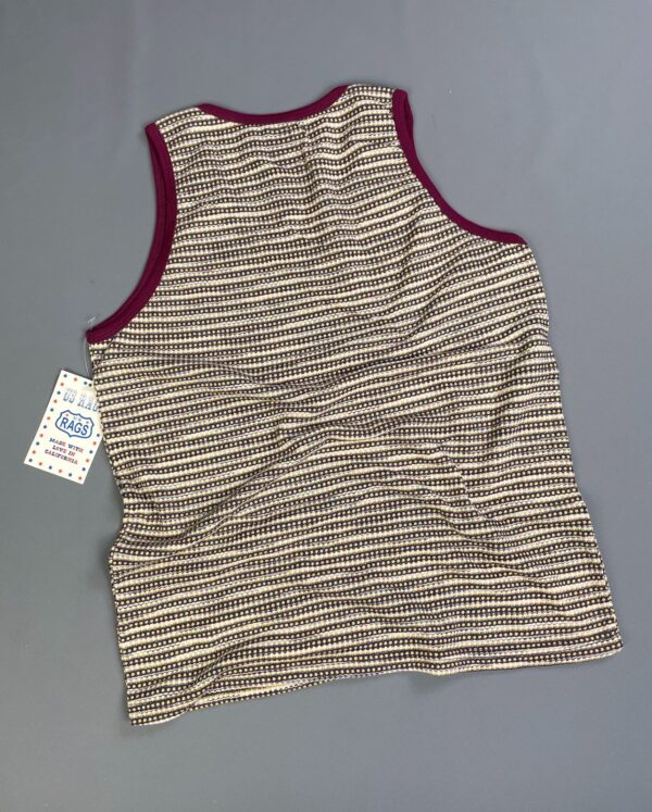 EARLY Y2K DEADSTOCK! KNIT JACQUARD RINGER TANK TOP