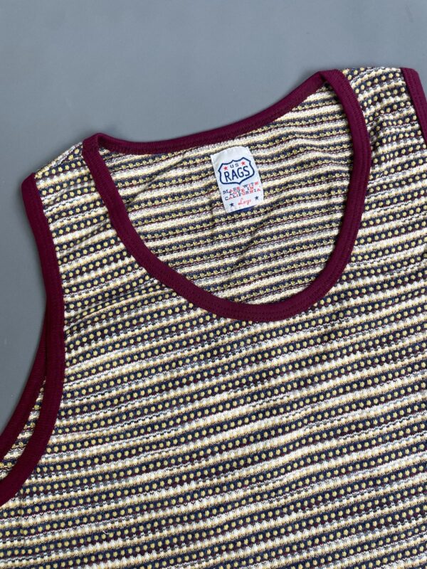 EARLY Y2K DEADSTOCK! KNIT JACQUARD RINGER TANK TOP
