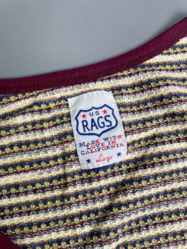 EARLY Y2K DEADSTOCK! KNIT JACQUARD RINGER TANK TOP