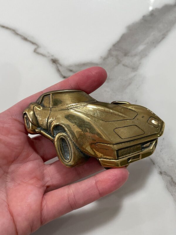 1978 CORVETTE SOLID BRASS BELT BUCKLE