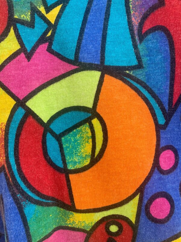 *AS IS* 1980S-90S FUNKY ABSTRACT GEOMETRIC PULLOVER LONG SLEEVE TOP