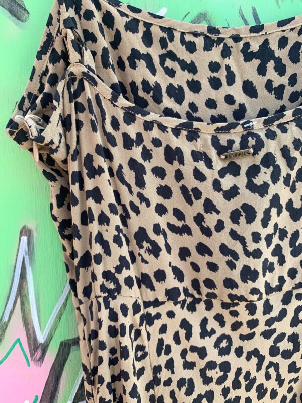 CUTE! SILK LEOPARD PRINT TIE STRAP SUMMER SLIP DRESS