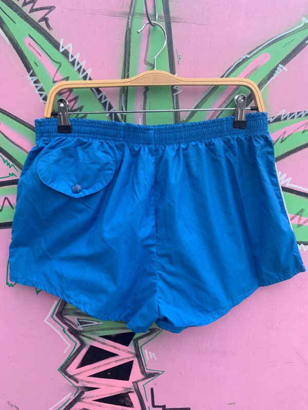 DEADSTOCK NYLON POLY BLEND SIDE STRIPE RUNNING SHORTS