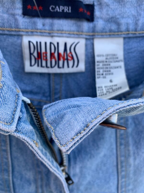 *AS-IS* 1990S | Y2K SUPER LIGHT WASH DENIM CARPENTER CAPRI PANTS JEANS