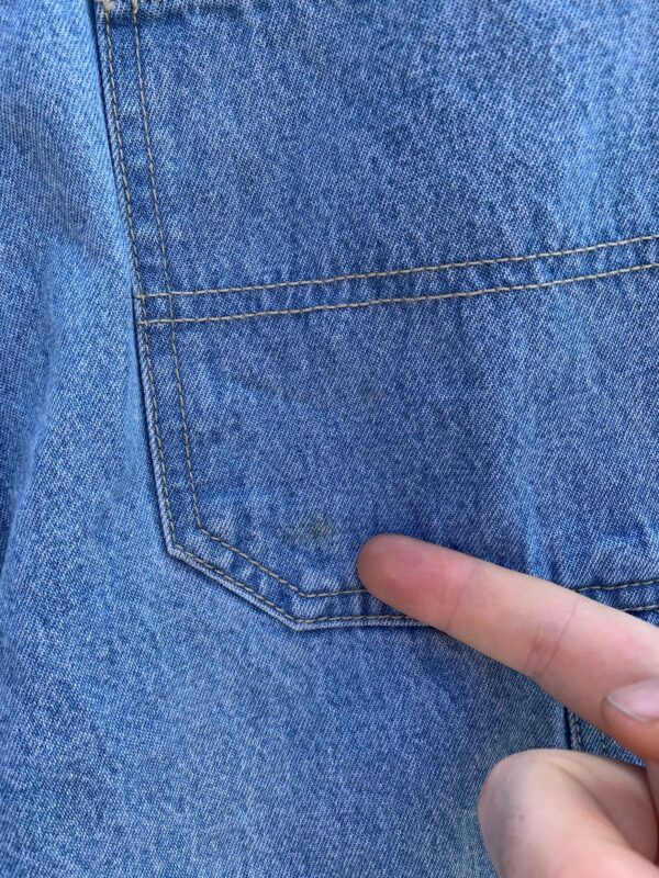 *AS-IS* 1990S | Y2K SUPER LIGHT WASH DENIM CARPENTER CAPRI PANTS JEANS