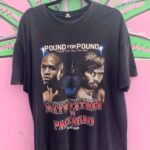 AS-IS 2015 MAYWEATHER VS PACQUIAO TITLE FIGHT BOXING T-SHIRT