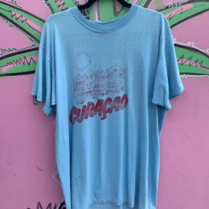 Photo detail:AS-IS DISTRESSED CURAÇAO ISLAND TOURIST SINGLE STITCH T-SHIRT