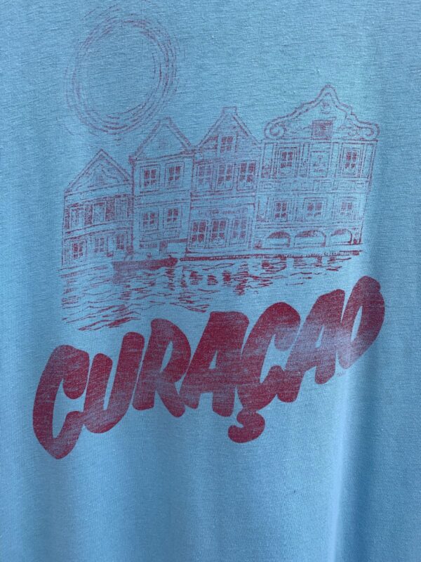 AS-IS DISTRESSED CURAÇAO ISLAND TOURIST SINGLE STITCH T-SHIRT