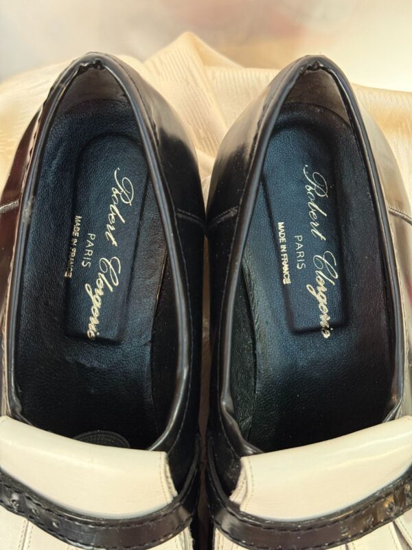 LEATHER TWO TONE WIDE TASSLE BUCKLE LOAFER SHOES